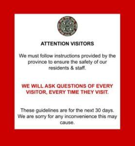 VCC Door Sign saying we must ask questions