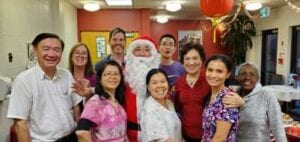 Staff at Christmas Party